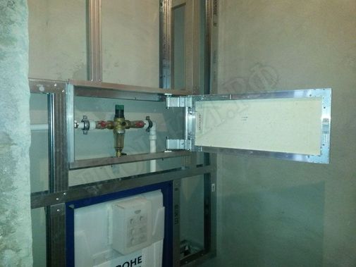 Люк под плитку Нажимной Секрет-Лайт 500*400 Люк под плитку Нажимной Секрет-Лайт 500*400