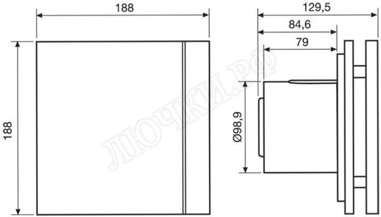 Вентилятор SILENT-100 CZ BLACK DESIGN-4C Вентилятор SILENT-100 CZ BLACK DESIGN-4C