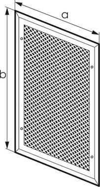 Решетка металлическая с перфорацией ПВС накладная Решетка металлическая с перфорацией ПВС накладная