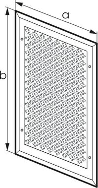 Решетка металлическая с перфорацией Цветок накладная Решетка металлическая с перфорацией Цветок накладная